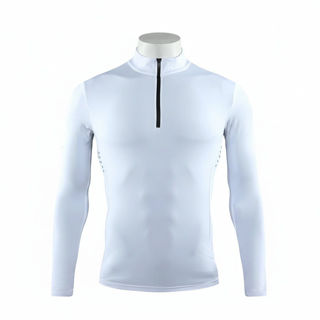 Full Sleeve Fitness Shirt for Men White Long sleeve TwinTilt Steel Pet Feeder