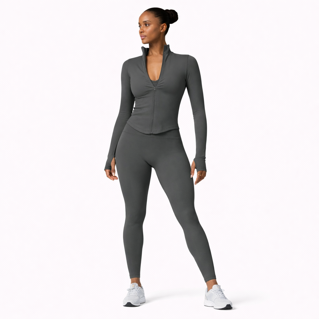 Women’s Training Jacket – Seamless Zip Top - NORDUM.SHOP