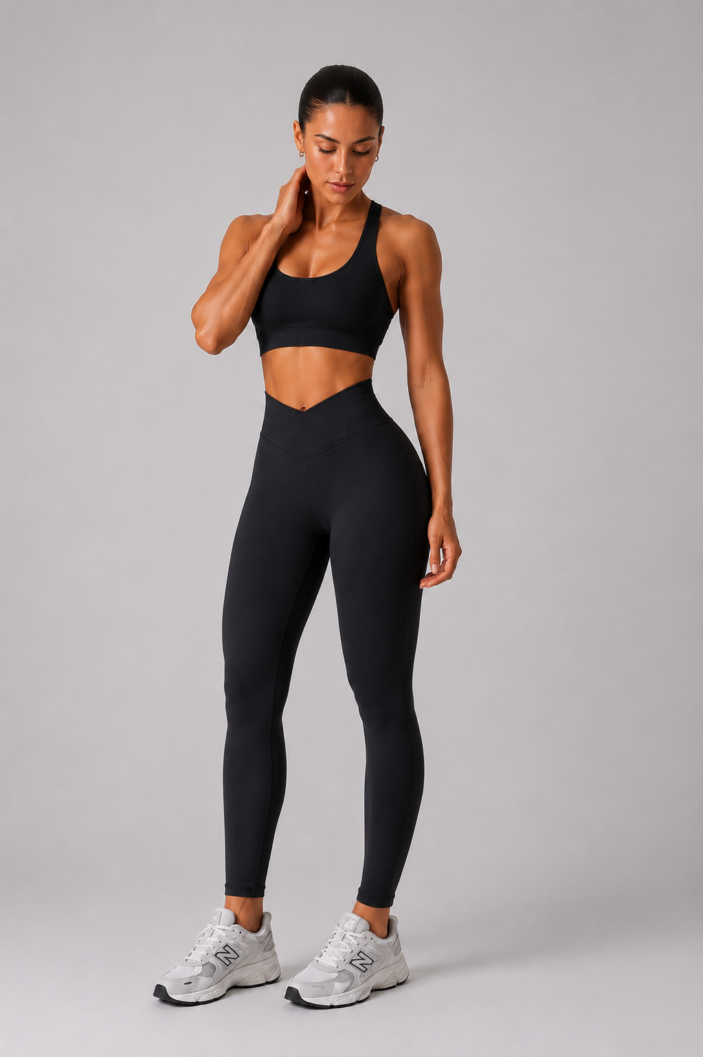 v waist seamless leggings black activewear 