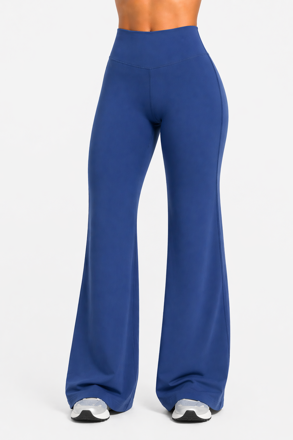 flare leggings women shaping fit blue