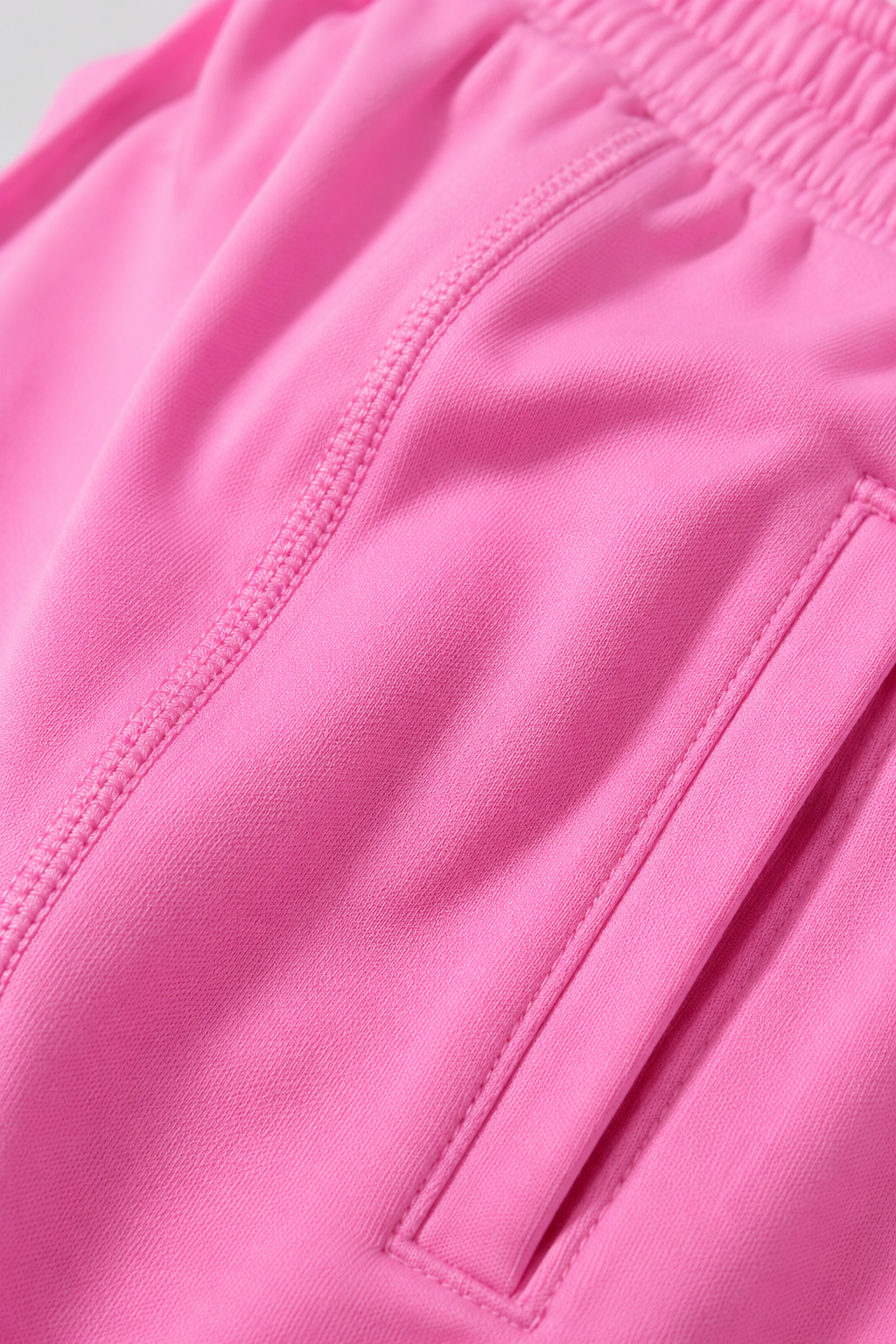 high waist pocket workout shorts pink fabric texture
