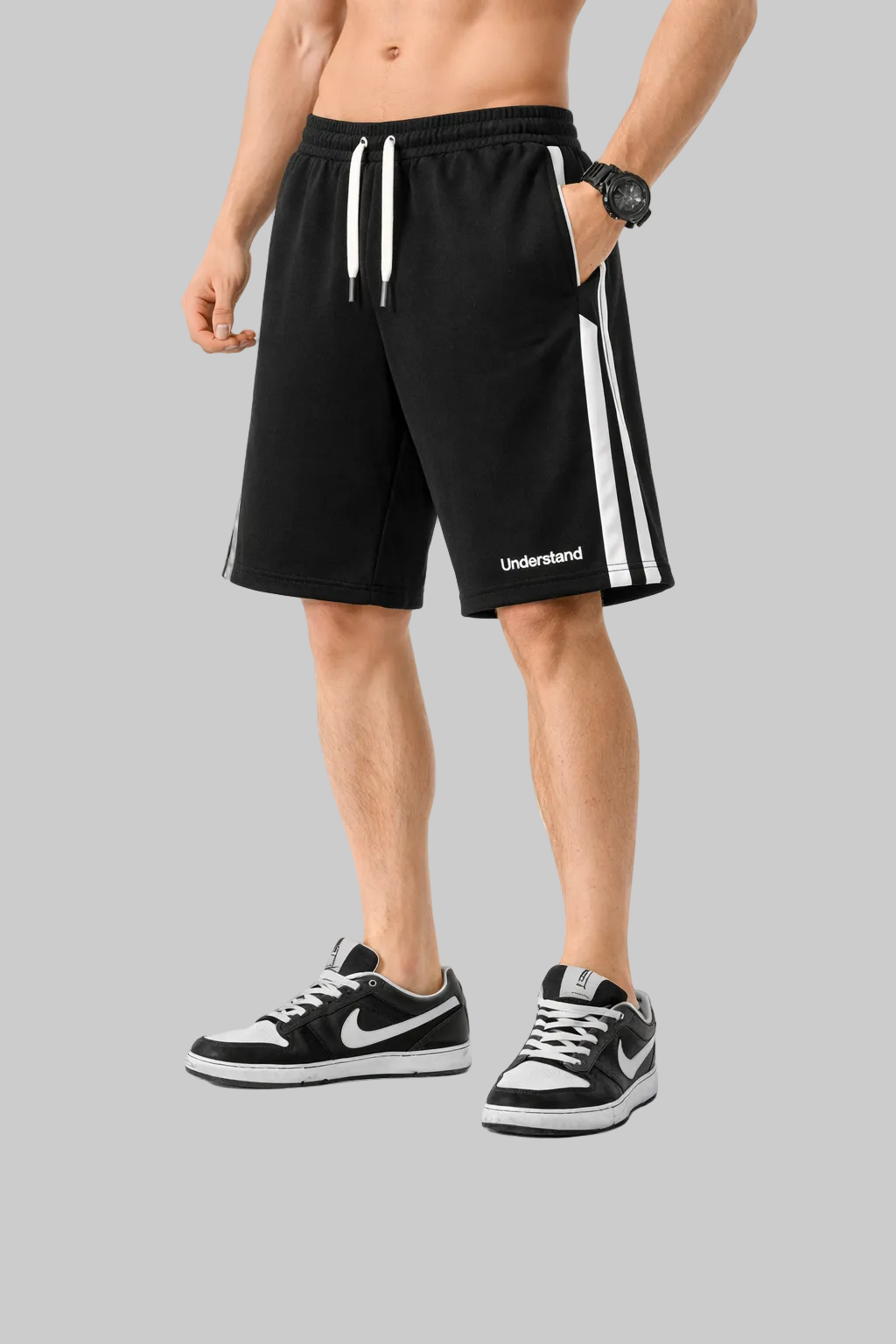 Men’s Gym Shorts – Striped Relaxed Fit Training Shorts - NORDUM.SHOP