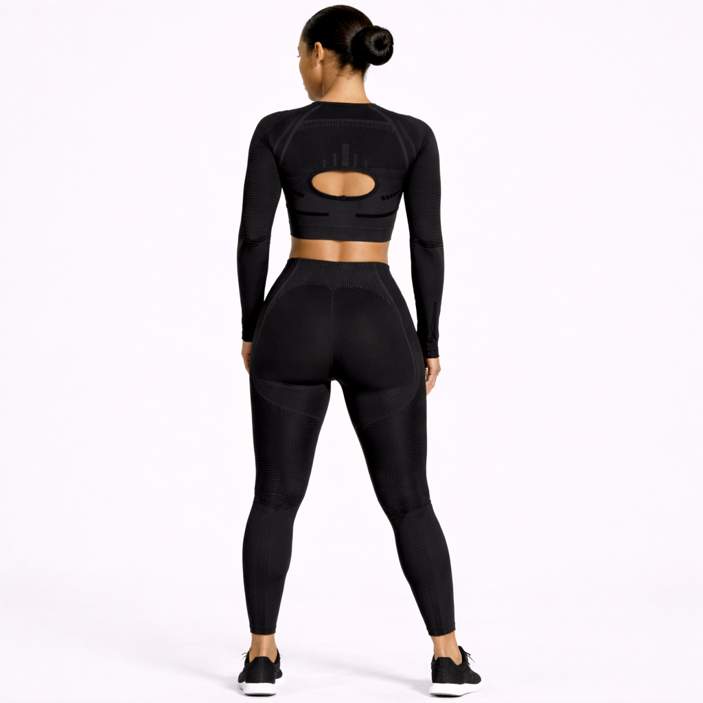 Seamless Long Sleeve Fitness Set Women - NORDUM.SHOP