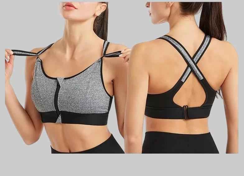 Sculpt Sports Bra – Front Zip & Adjustable - NORDUM.SHOP