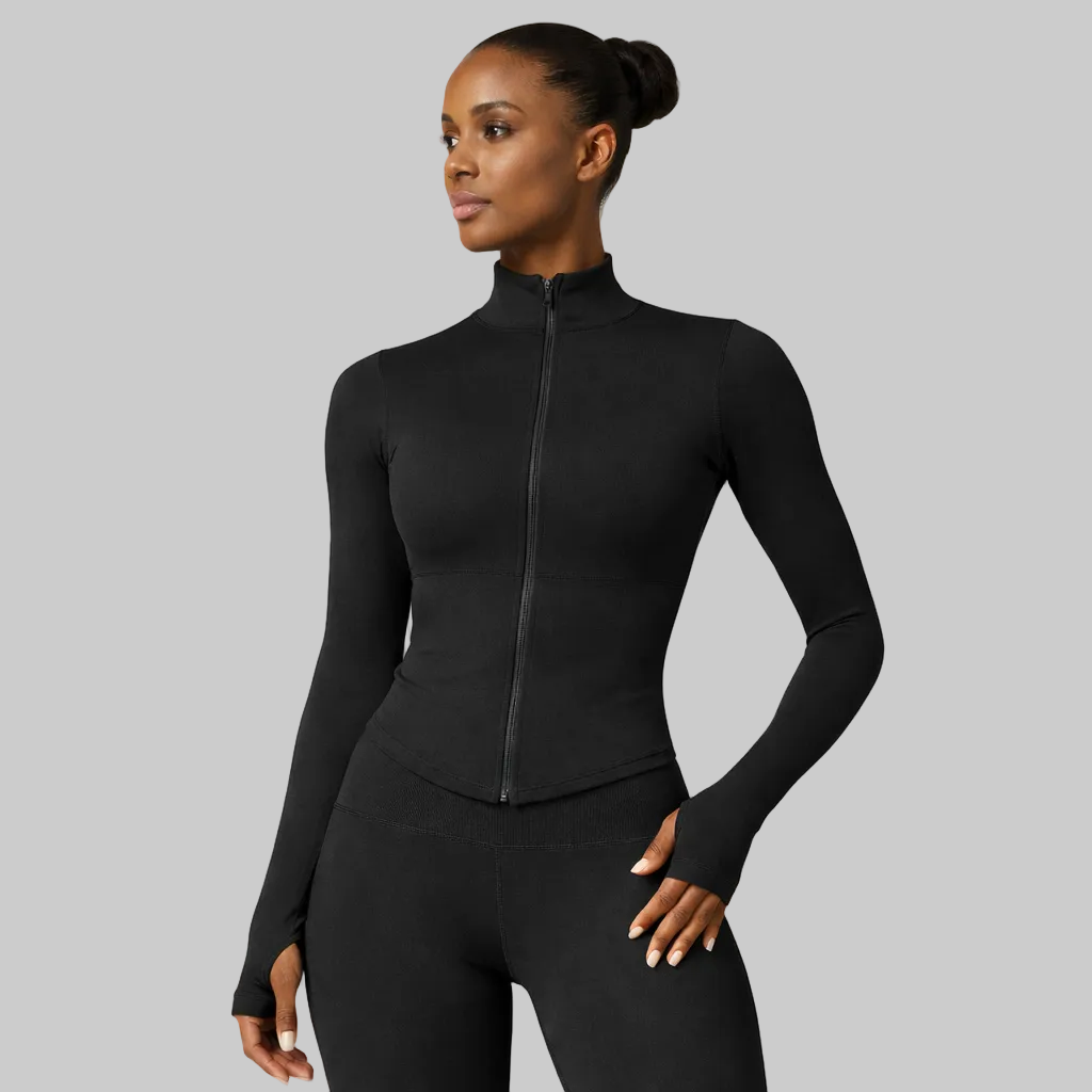 Women’s Training Jacket – Seamless Zip Top - NORDUM.SHOP