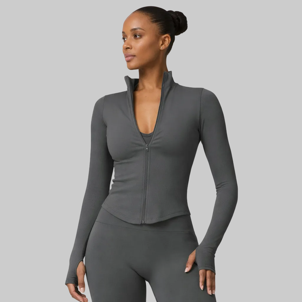 Women’s Training Jacket – Seamless Zip Top - NORDUM.SHOP