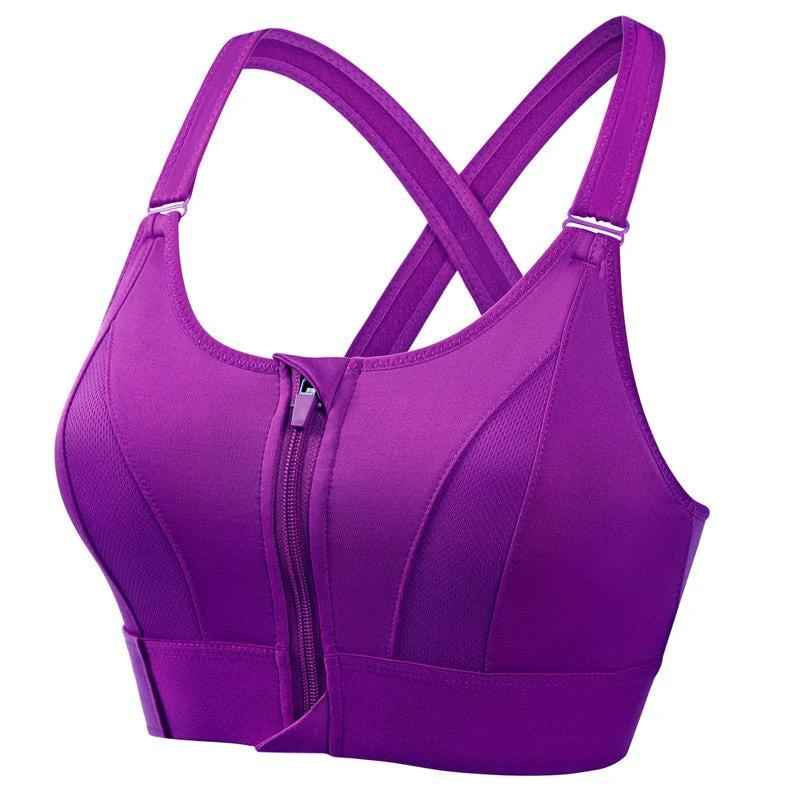 Sculpt Sports Bra – Front Zip & Adjustable - NORDUM.SHOP