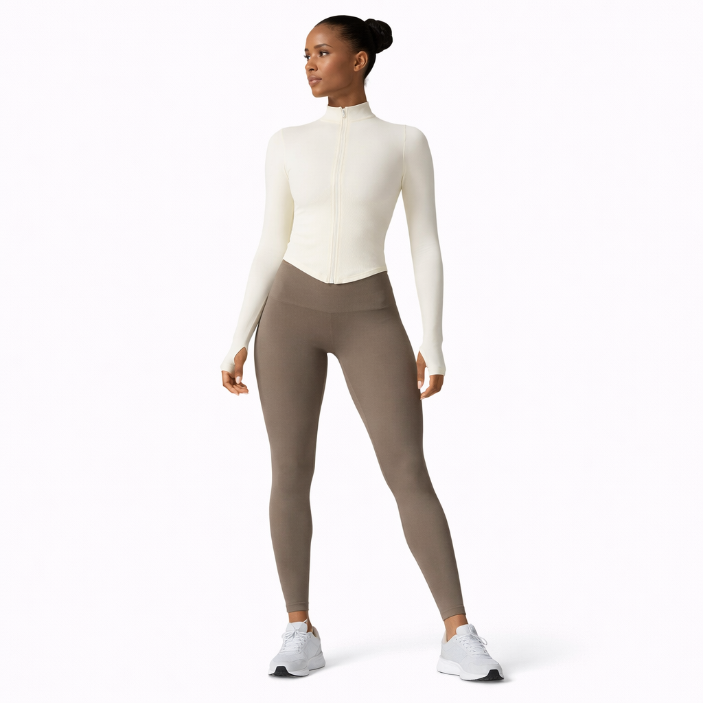 Women’s Training Jacket – Seamless Zip Top - NORDUM.SHOP