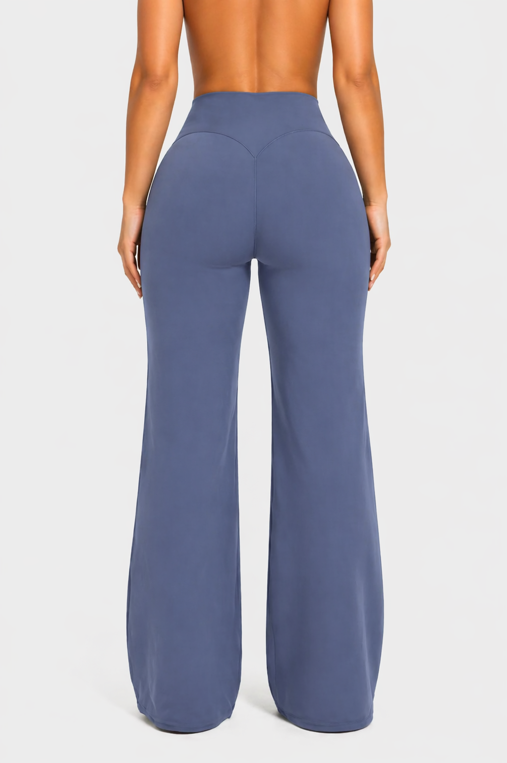 flare leggings women high waist flare fit sapphire blue