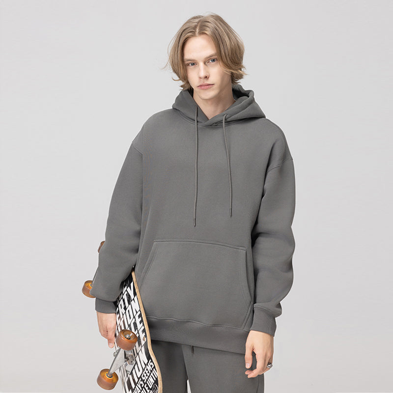 Autumn And Winter Heavyweight Plush Shoulder Down Hooded Sweater For Men - NORDUM.SHOP