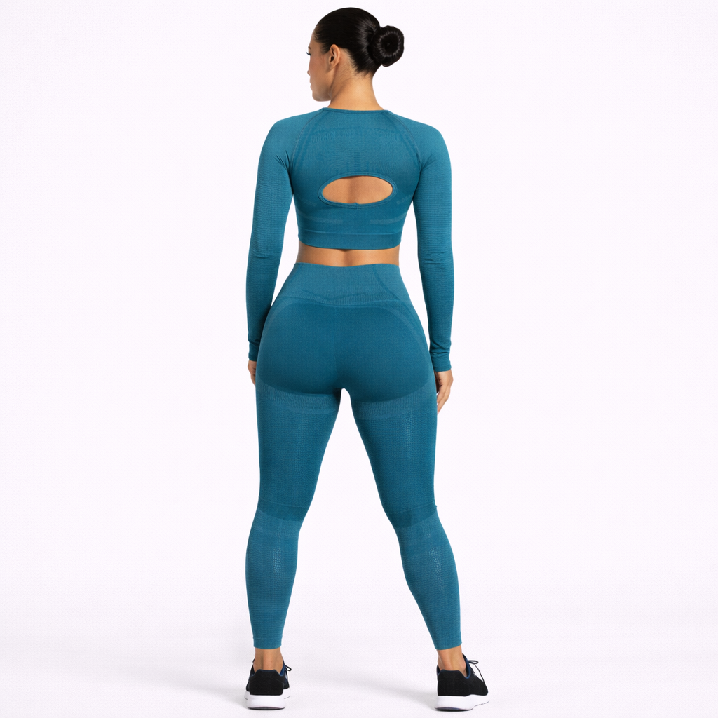 Seamless Long Sleeve Fitness Set Women - NORDUM.SHOP