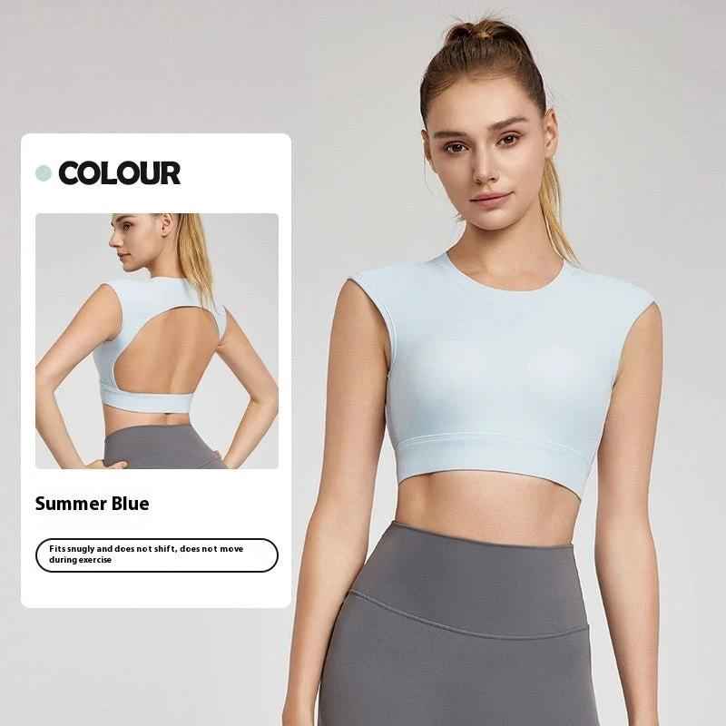SculptBack™ Crop Top – Open Back & High Support - NORDUM.SHOP