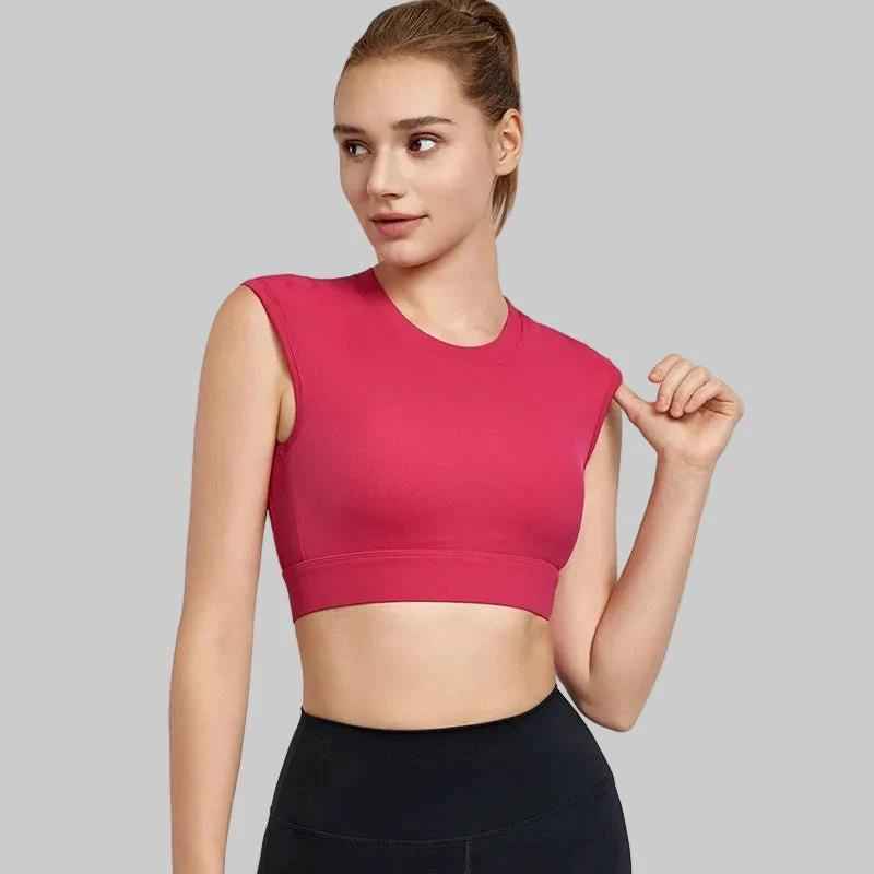 SculptBack™ Crop Top – Open Back & High Support - NORDUM.SHOP
