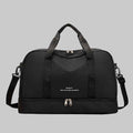 travel duffel bag black side view