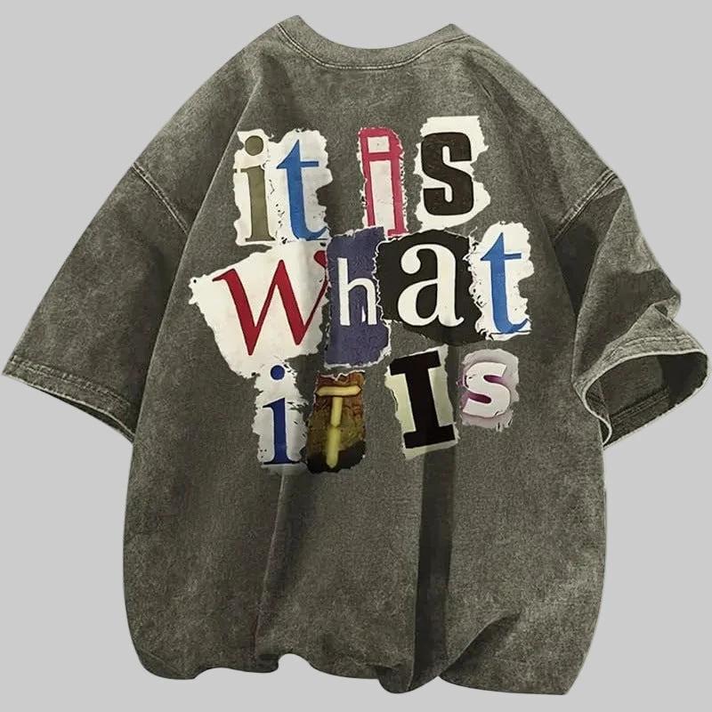 Statement™ Oversized Tee – “It Is What It Is” - NORDUM.SHOP
