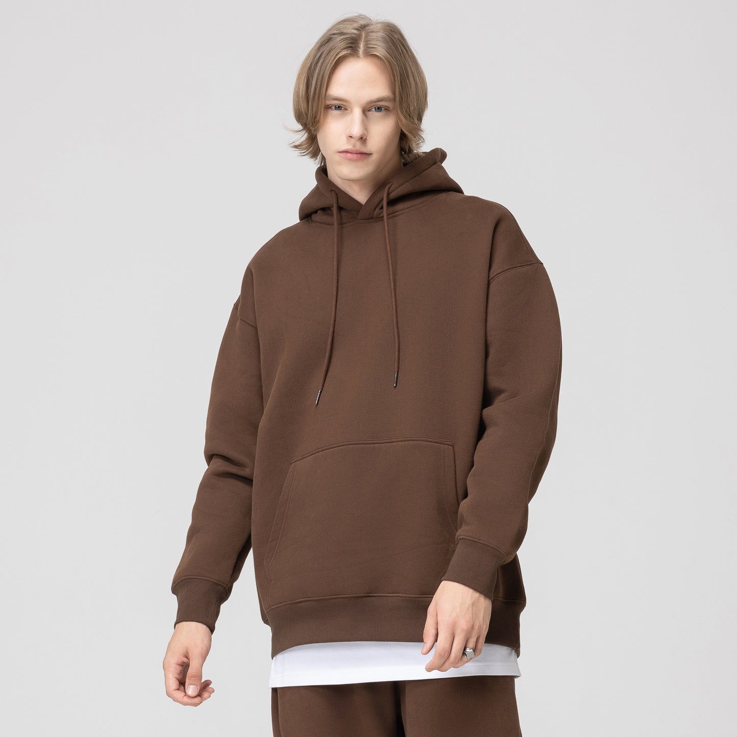 Autumn And Winter Heavyweight Plush Shoulder Down Hooded Sweater For Men - NORDUM.SHOP