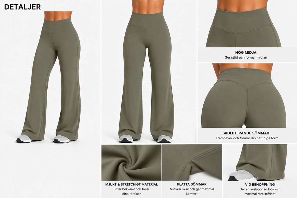 flare leggings women outfit set olive green
