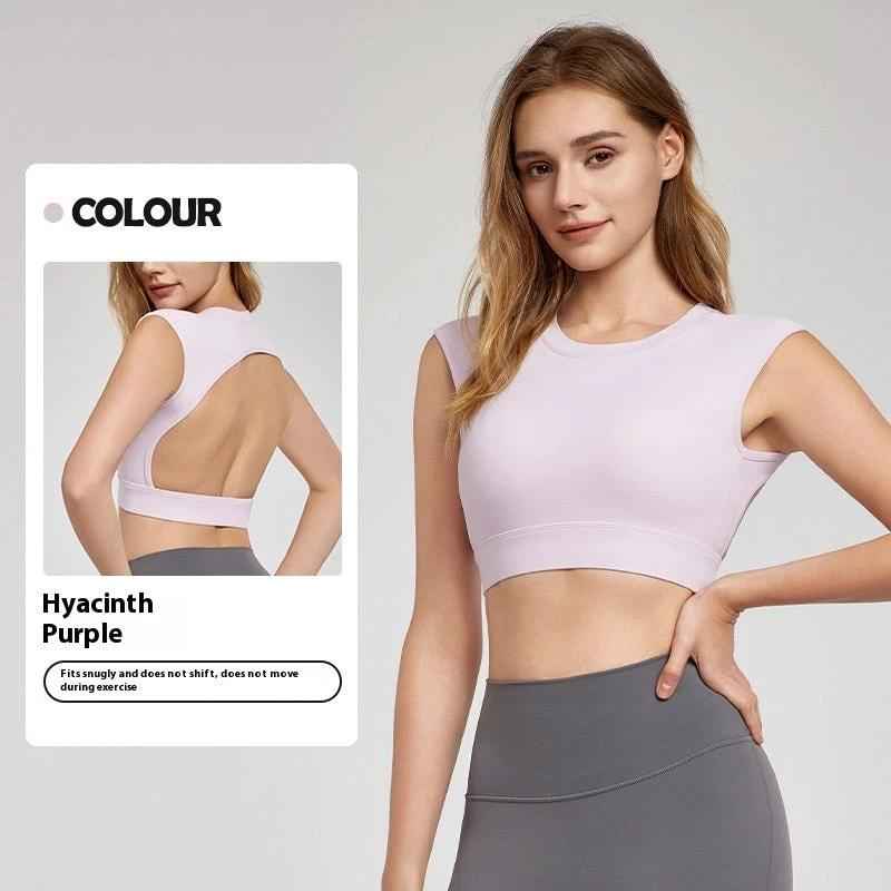 SculptBack™ Crop Top – Open Back & High Support - NORDUM.SHOP
