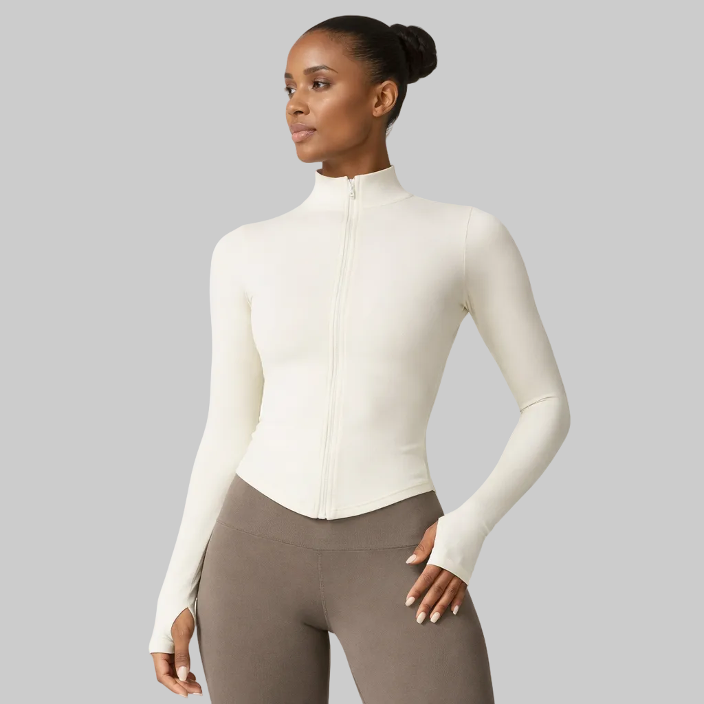 Women’s Training Jacket – Seamless Zip Top - NORDUM.SHOP