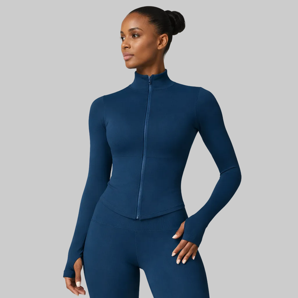 Women’s Training Jacket – Seamless Zip Top - NORDUM.SHOP
