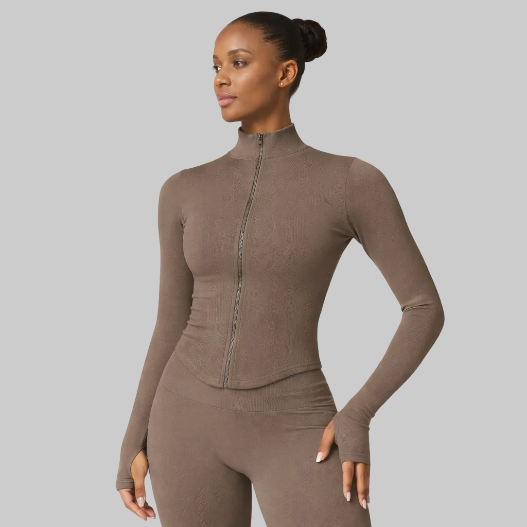 Women’s Training Jacket – Seamless Zip Top - NORDUM.SHOP