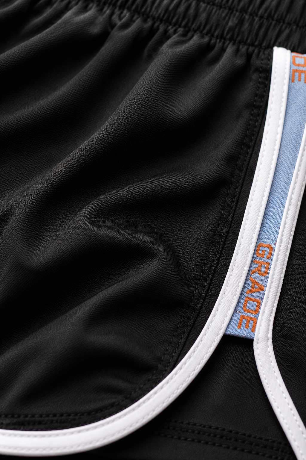 women’s running shorts black lightweight fabric detail