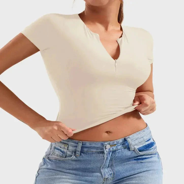 FlexiFit Yoga Zip Tee Apricot L TwinTilt Steel Pet Feeder