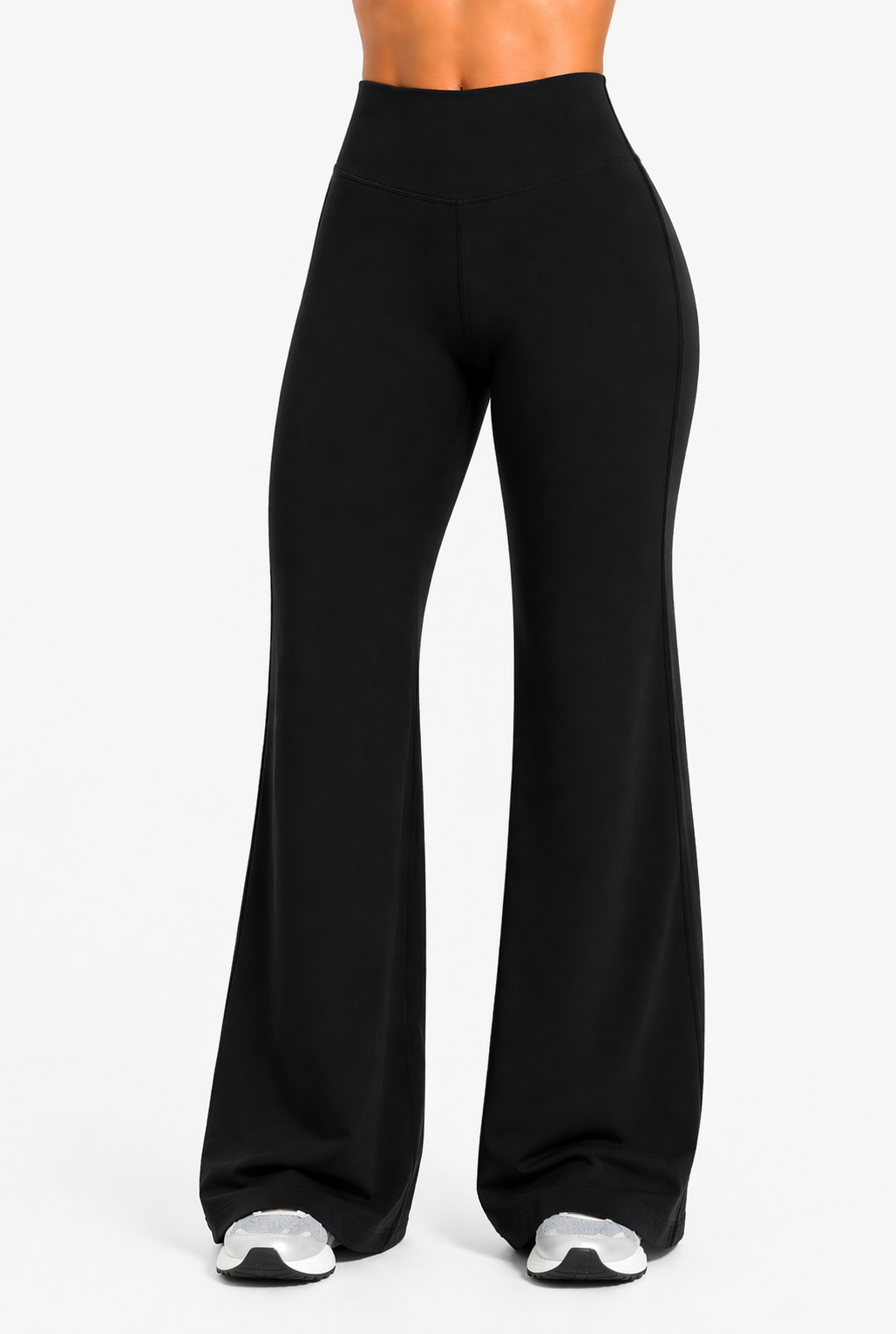 flare leggings women front view black