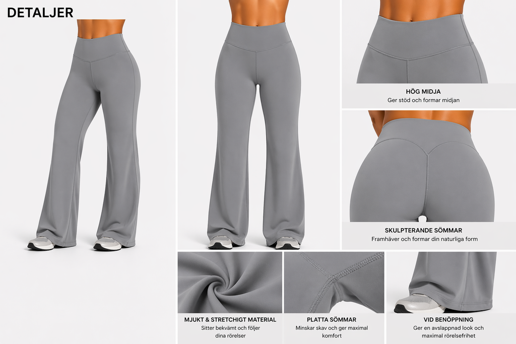 flare leggings women design details grey