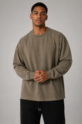 men’s everyday long sleeve military green oversized front fit