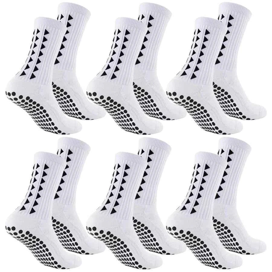 6 pairs grip socks pack blac