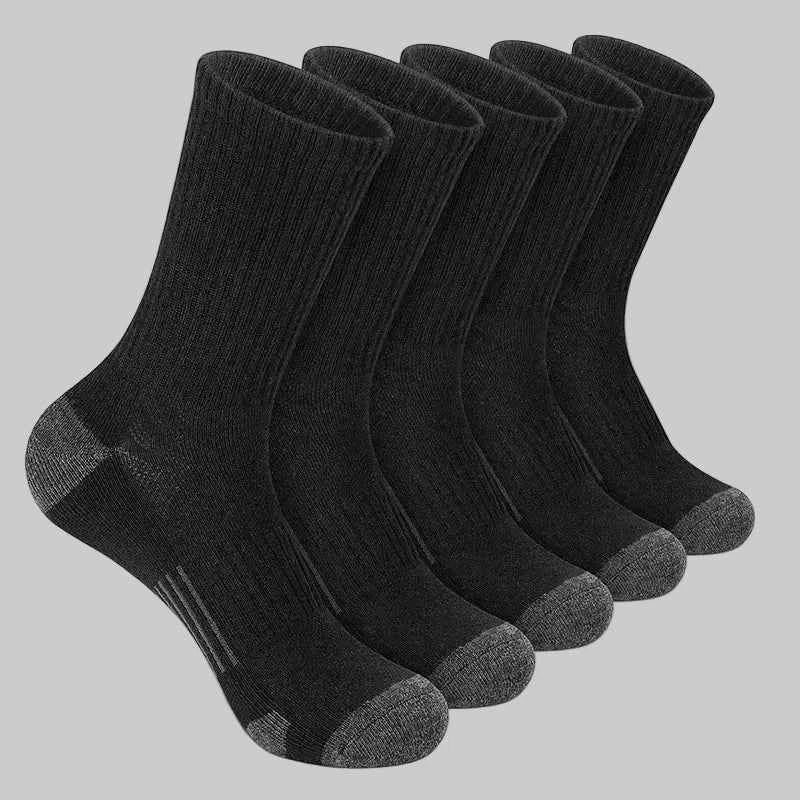 Athletic Crew Socks 5-Pack – Breathable Sports & Gym Socks - NORDUM.SHOP