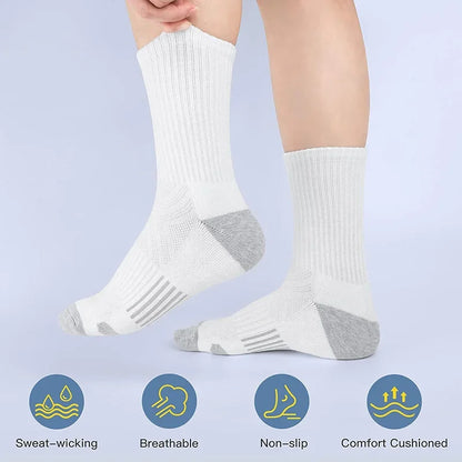 5 Pair Athletic Socks Sport  Outdoor Crew Socks for Men Women - NORDUM.SHOP