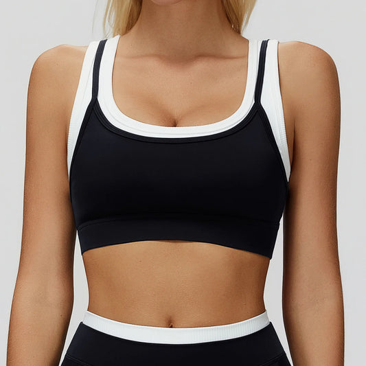Contrast Trim Sports Bra - Sleek Support and Comfort for Everyday Wear - NORDUM.SHOP
