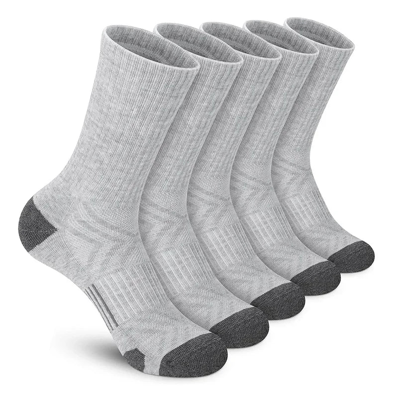 5 Pair Athletic Socks Sport  Outdoor Crew Socks for Men Women - NORDUM.SHOP