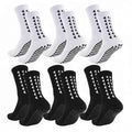 grip socks 6 pairs black and white