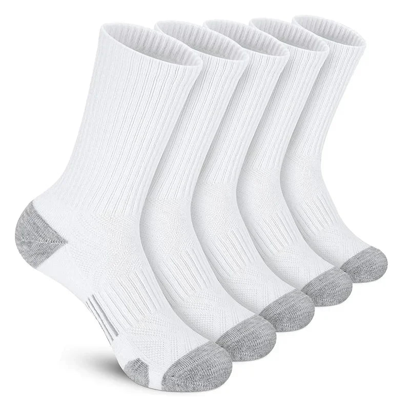 5 Pair Athletic Socks Sport  Outdoor Crew Socks for Men Women - NORDUM.SHOP