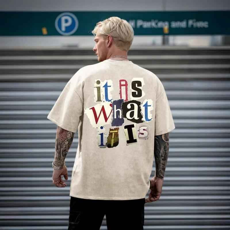 oversized graphic t shirt beige urban outfit back view