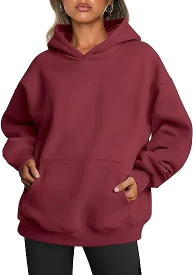 Chic Pocket Hoodies Wine Red XL TwinTilt Steel Pet Feeder