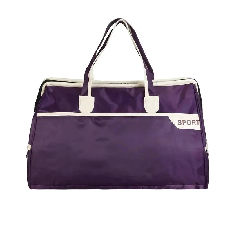 Fashionable Large Capacity Travel Bag for Men and Women Purple TwinTilt Steel Pet Feeder