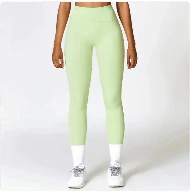 High-Waist Yoga Pants Apple Green XL TwinTilt Steel Pet Feeder