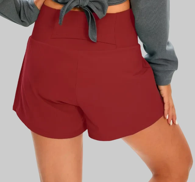 Women’s 2-in-1 Sculpt Shorts – High Waist Squat-Proof Gym Shorts with Phone Pocket - NORDUM.SHOP