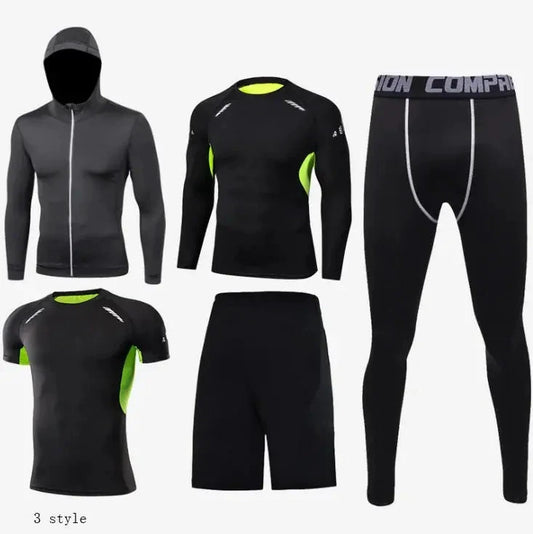 Men's Fitness Outfit Set for Gym and Running Black 5-piece set S TwinTilt Steel Pet Feeder