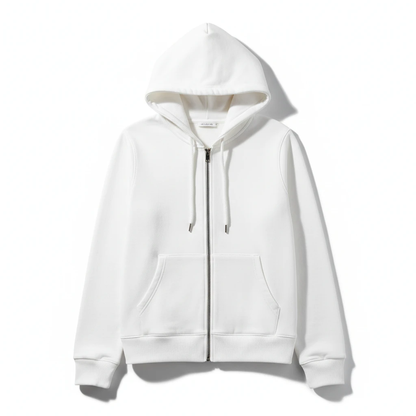 CozyZip Unisex Hoodies White TwinTilt Steel Pet Feeder